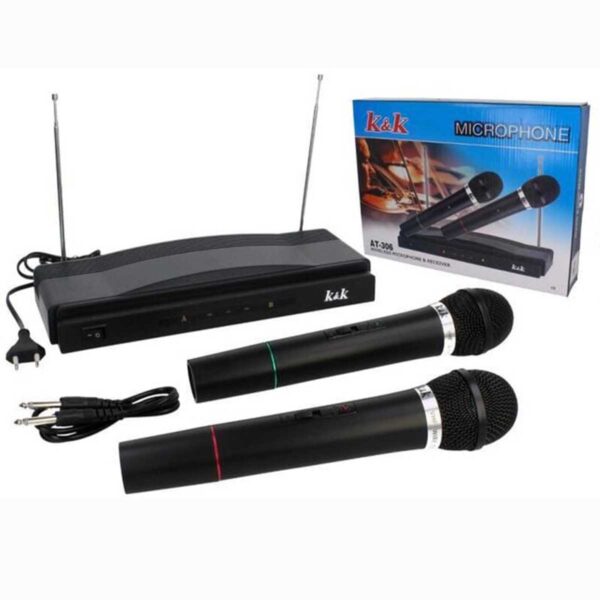Συσκευή Karaoke Με Δύο Ασύρματα Μικρόφωνα Wireless K&K