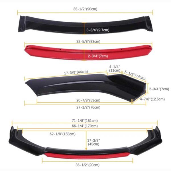 Μπροστινό Lip Bumper Spoiler Universal - Image 4