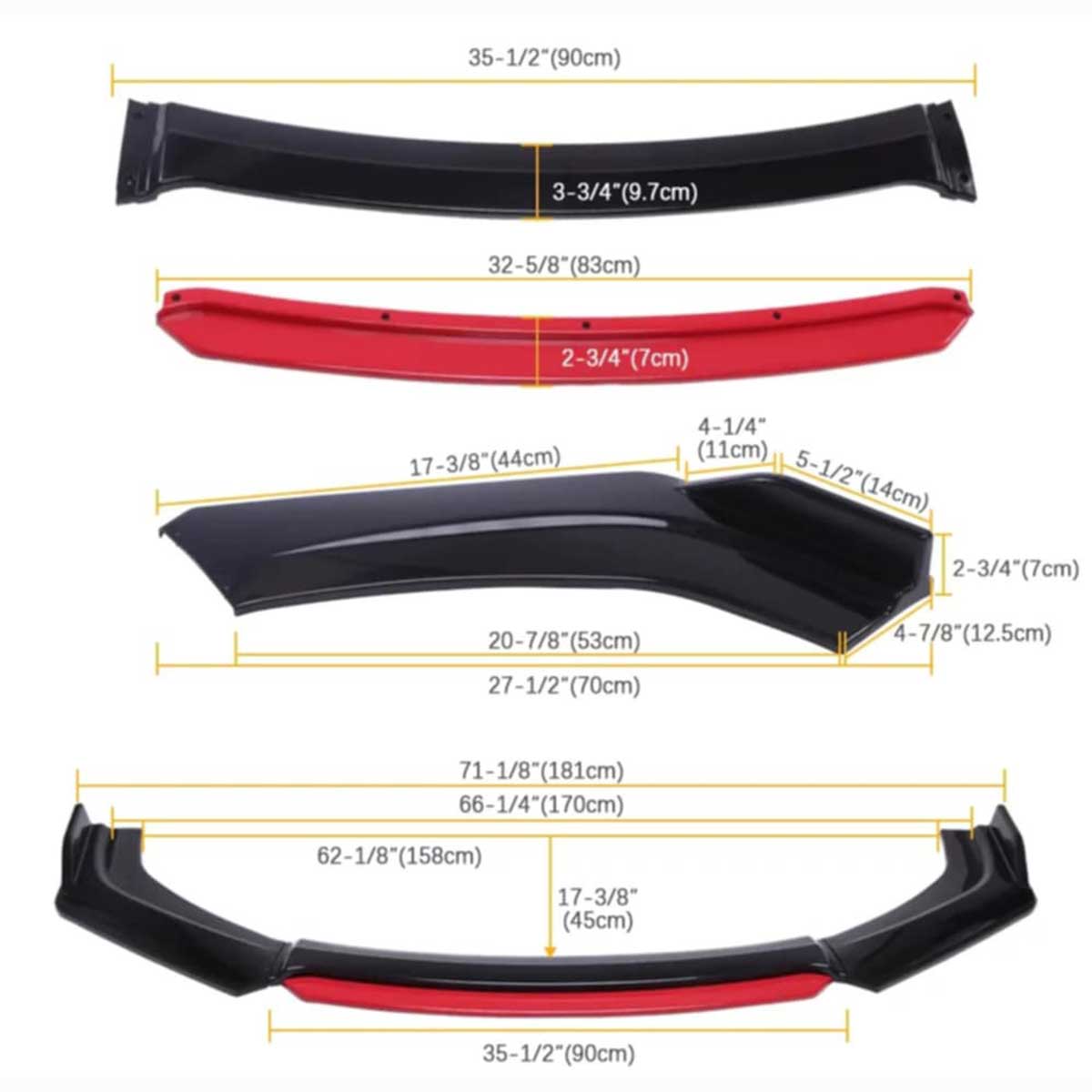 Μπροστινό Lip Bumper Spoiler Universal - Image 4