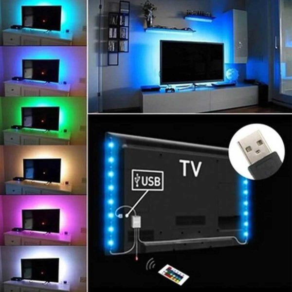LED RGB Ταινία 2m 50-50 Με Τηλεχειριστήριο & USB
